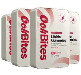 Paket med 4 askar Oohbites Gummies, en kur på två månader